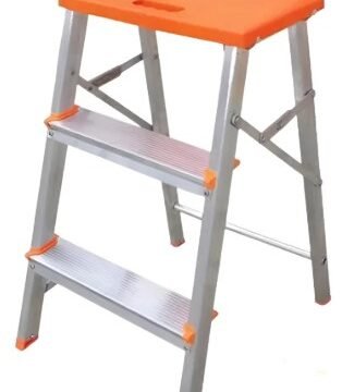 Escada Banqueta De Alumínio Com 3 Degraus Botafogo Lar & Lazer