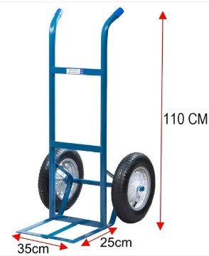 Carrinho armazém para cargas 150kg metalosa azul