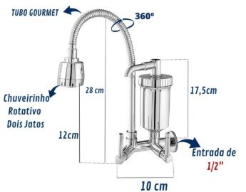 Torneira com filtro Gourmet