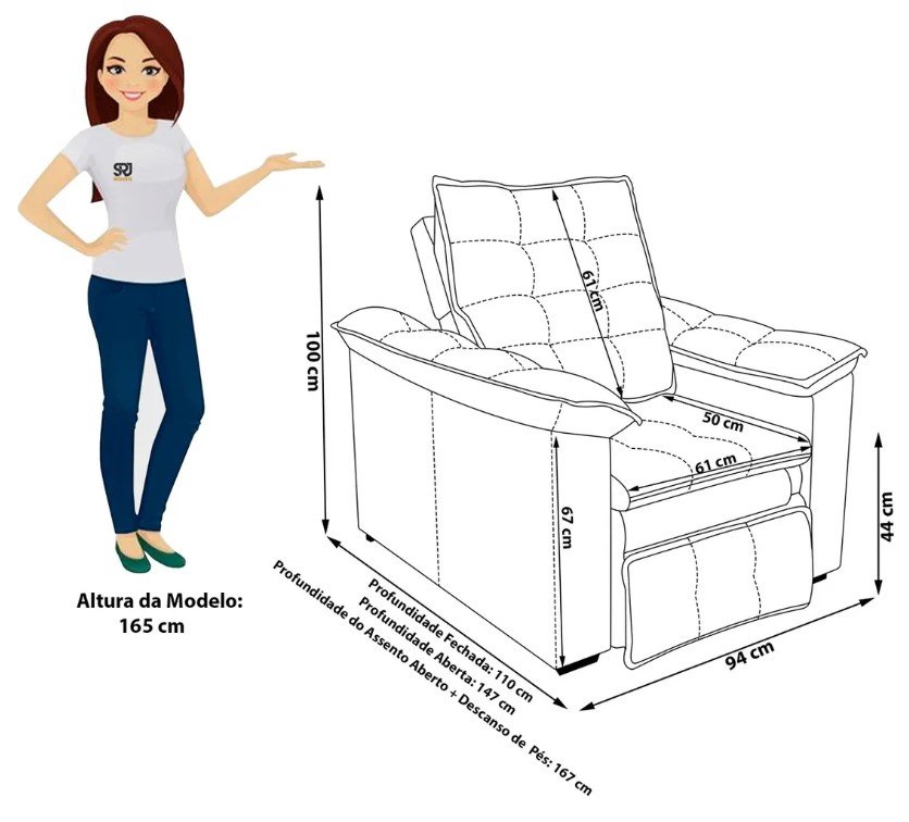 poltrona do papai reclinável