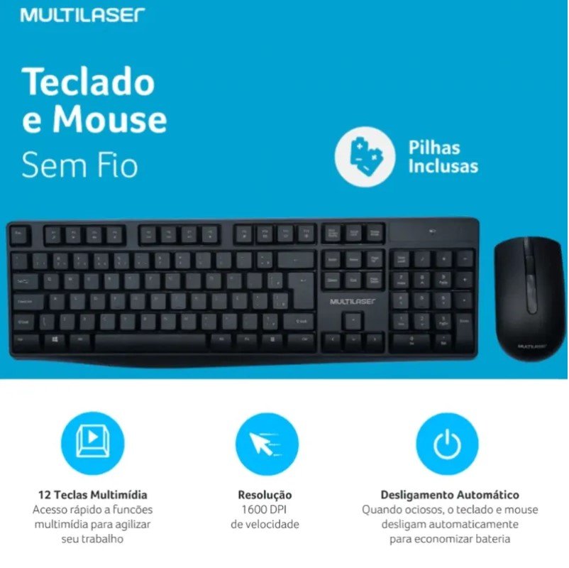 KIT TECLADO E MOUSE