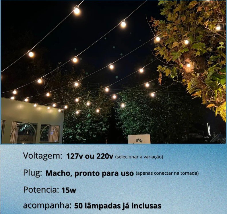 Varal de luzes