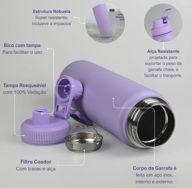 Garrafa térmica inox
