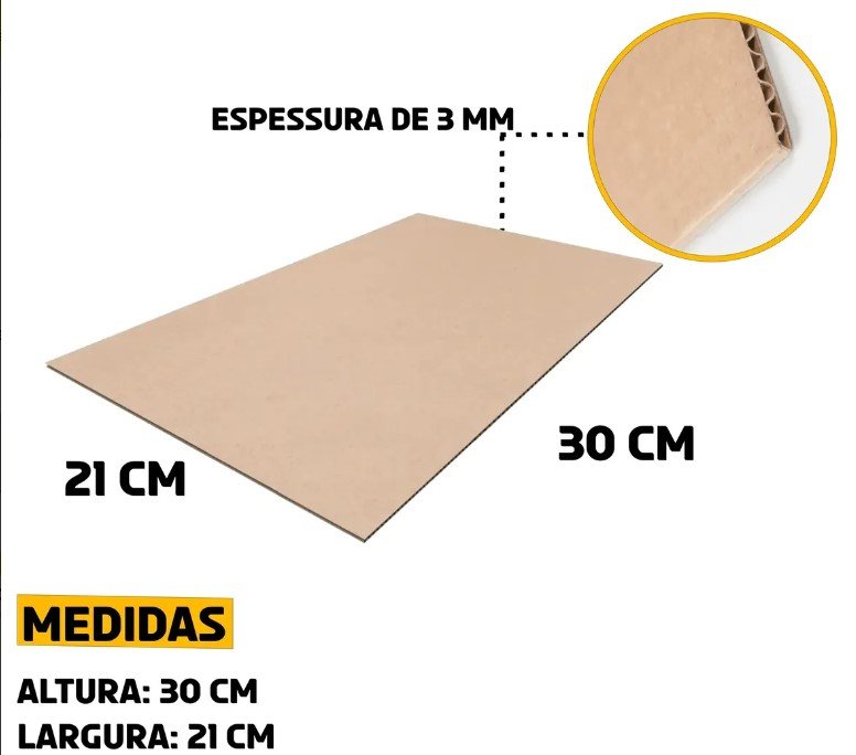 50 Chapa Papelão A4