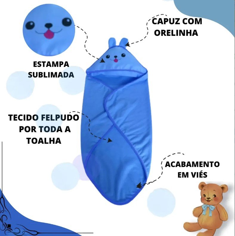 Toalhas de Banho Bebê Com Capuz