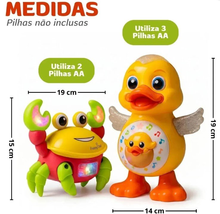 Pato Dançarino e Caranguejo Fujão